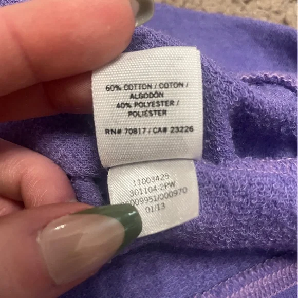 PINK Victoria’s Secret Long Sleeve Crew Neck Shirt Ombre with Rhinestones - Picture 13 of 15